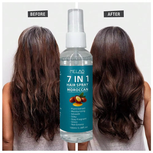 7 IN 1 Moroccan Moisturizing Hair Spray for Detangling & Frizz Control.
