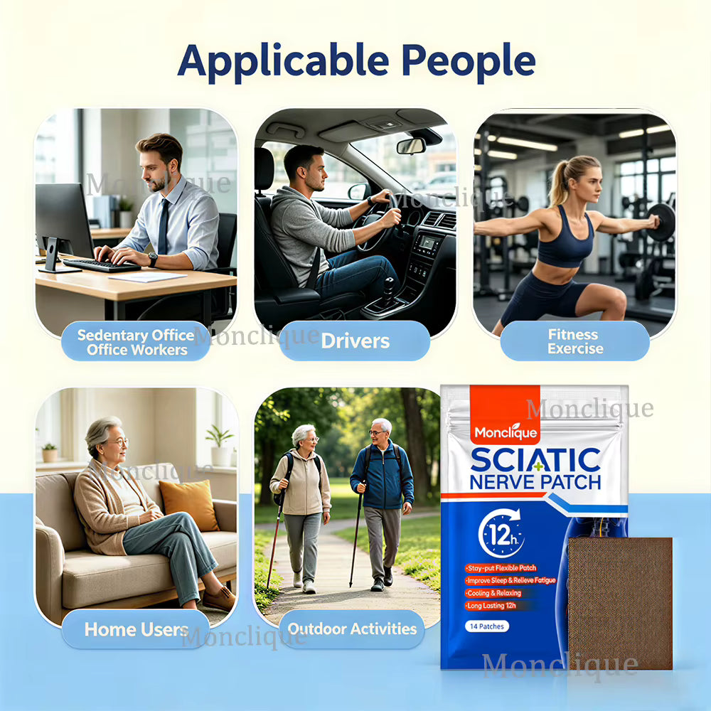 Sciatic Nerve Hip Breathable Herbal Patch — 14 Pack